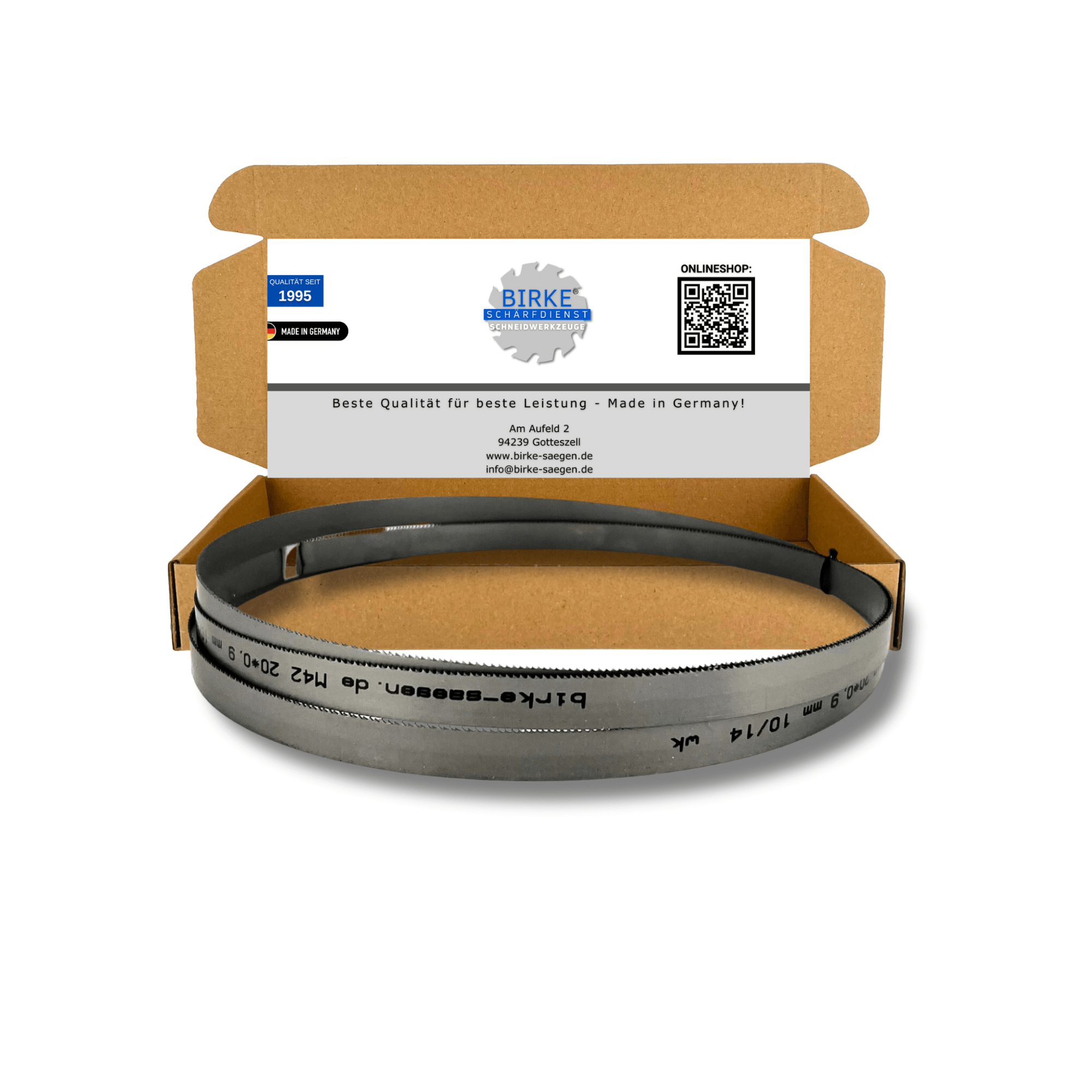 Birke® BI-M42 Metallbandsägeblatt 4001mm - 6000mm 20mm Breite 𝟬,𝟵𝗺𝗺 𝗦𝘁ä𝗿𝗸𝗲 10/14 Zähne pro Zoll - Birke® Schneidwerkzeuge