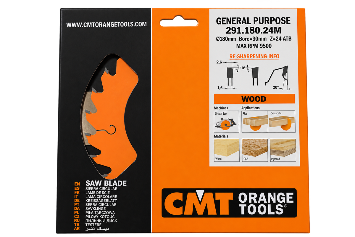 CMT HM Kreissägeblatt 180 × 30 mm – Z24