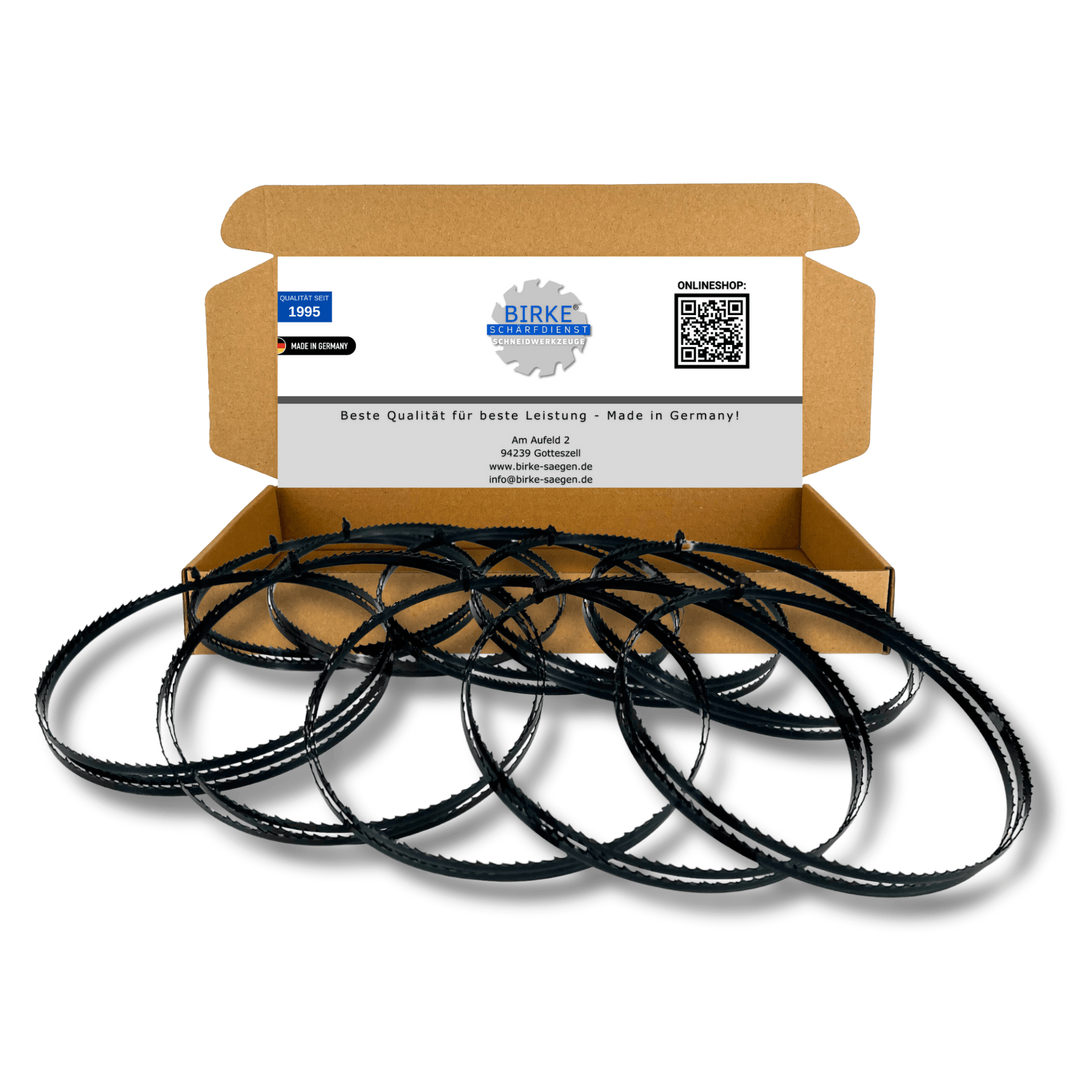 Birke® Flexback 10x Bandsägeblätter 1430mm x 6mm x 𝟬,𝟲𝟱𝗺𝗺 6 Zähne pro Zoll - Birke® Schneidwerkzeuge