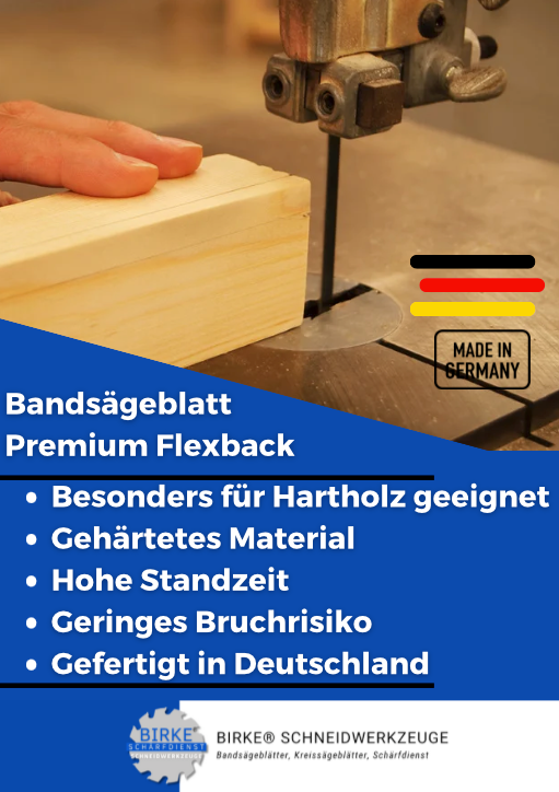Birke® Flexback 5x band saw blades 1400mm x 6mm x 𝟬,𝟲𝟱𝗺𝗺 6 teeth per inch