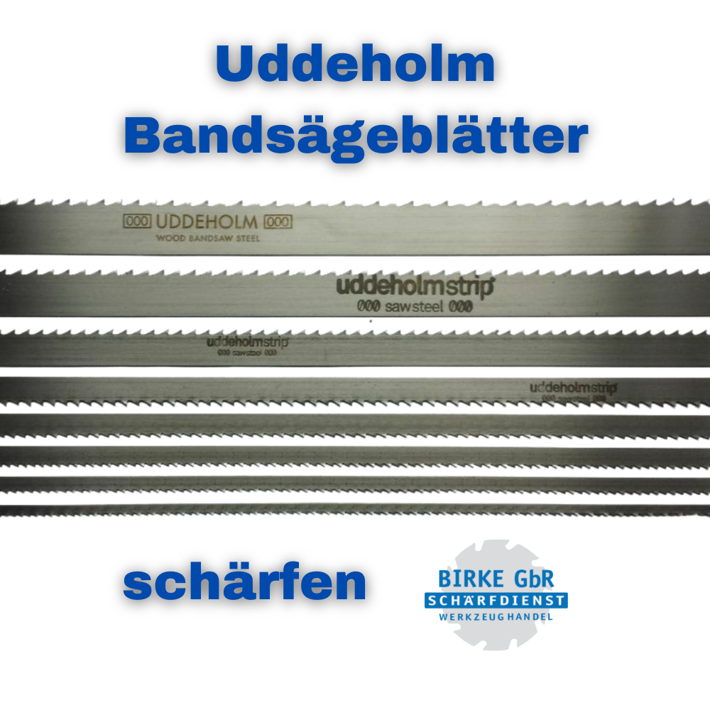 Uddeholm Schwedenstahl Bandsägeblatt schärfen 3,00m  - 3,49m ab 10mm Breite