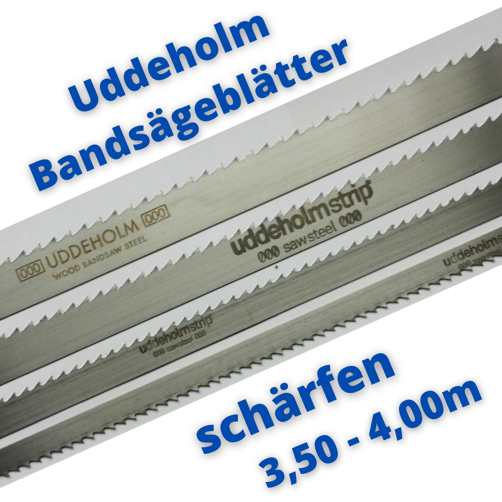 Uddeholm Schwedenstahl Bandsägeblatt schärfen 3,50m - 4,00m ab 10mm Breite